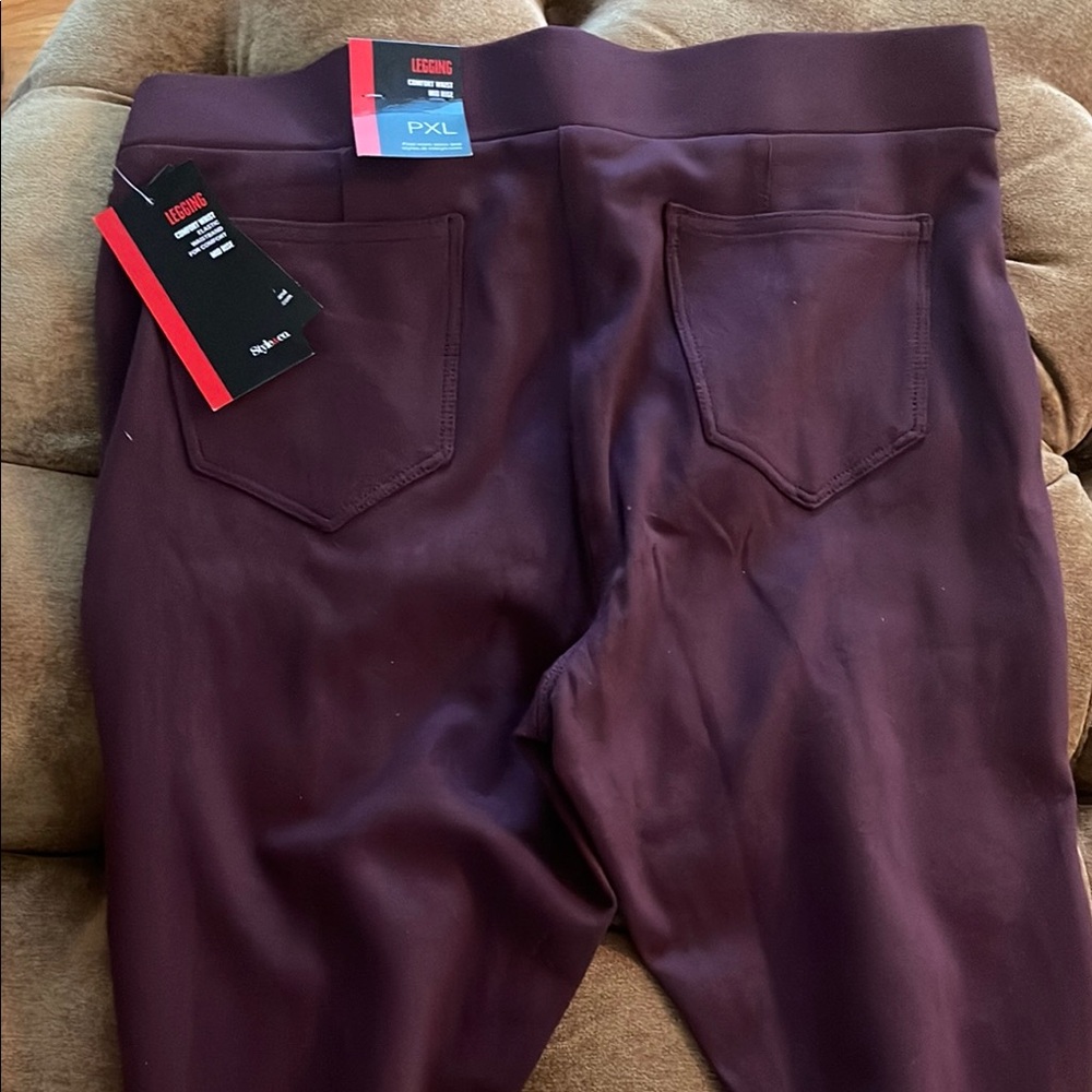 Style & Co. Women's Leggings in Deep Purple - Picture 6 of 13